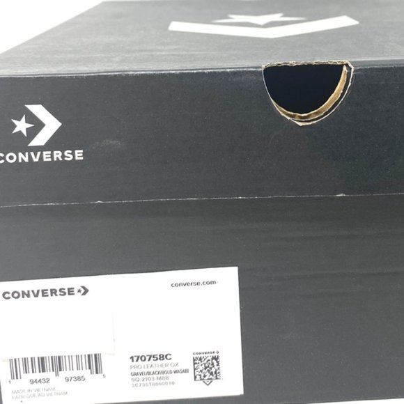 💖MEGA SALE💖Converse Pro Leather OX   Gravel Bold Wasabi Canvas Men’s  170758C - Picture 10 of 10